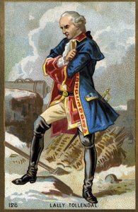 Porträt des Marquis von Thomas Arthur, Baron de Tollendal, Graf von Lally (1702 - 1766), französischer General irischer Herkunft. Chromolithographie des späten 19. Jahrhunderts. von Unknown artist