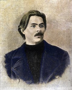 Porträt des russischen Schriftstellers Maxim Gorki (Gorkij) (1868 - 1936).