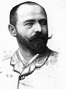 Porträt des Dramatikers Alfred Hennequin (1842-1887).