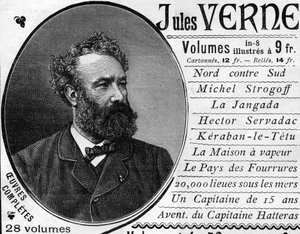 Porträt des Schriftstellers Jules Verne (1828-1905) im Jahr 1887.