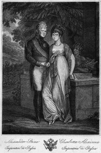 Porträts von Kaiser Alexander I. von Russland und seiner Frau Elisabeth Alexeievna, geborene Prinzessin Louise Augusta von Baden