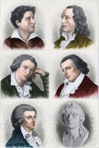 Porträts von Friedrich von Schiller (1759-1805), deutscher Dichter und Schriftsteller
