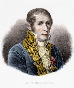 Porträt von Alessandro Volta, italienischer Physiker, Erfinder der elektrischen Batterie, 19. Jahrhundert von Unknown artist