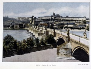 Prag, Karlsbrücke, Ende des 19. Jahrhunderts von Unknown artist