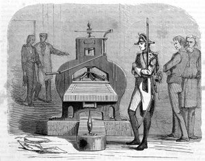 Presse-Druck im Jahr 1818.