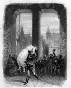 Quasimodo rettet Esmeralda. Illustration von 1844 Notre Dame de Paris von Victor Hugo von Unknown artist