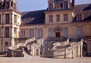 Renaissance-Architektur: die große Treppe des Schlosses von Fontainebleau von Unknown artist