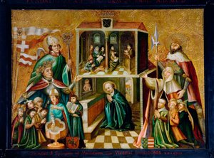 Darstellung von König Ladislaus II. Jagiello von Polen und Königin Hedwig I. von Polen