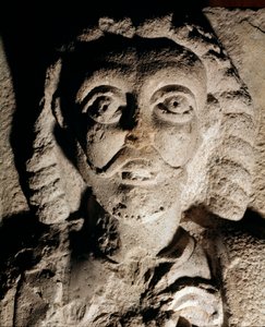 Darstellung von Friedrich I. von Hohenstaufen (1122-1190) bekannt als Friedrich Barbarossa, König von Deutschland und deutscher Kaiser. Relief auf Stein. Mailänder Schlossmuseum