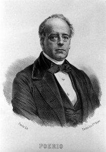 Risorgimento: Porträt von Carlo Poerio (1803-1867), italienischer Revolutionär. Gravur des 19. Jahrhunderts von Unknown artist