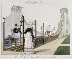 Achterbahn an der Barriere du Roule, Anfang des 19. Jahrhunderts "Le Bon Genre", Nr. 97