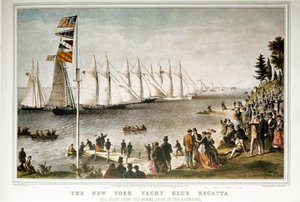 Segelregatta im New Yorker Yachtclub im Jahr 1844
