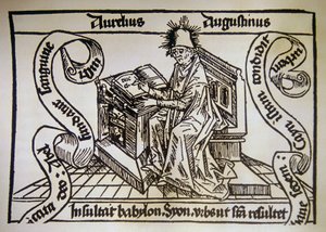 Heiliger Augustinus, aus „De civitate dei“ (Die Stadt Gottes) von Heiliger Augustinus von Hippo (354-430)