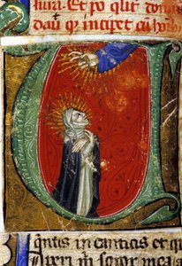 Heilige Katharina von Siena (1347 - 1380) Miniatur des 15. Jahrhunderts. Biblioteca nazionale Braidense. Mailand