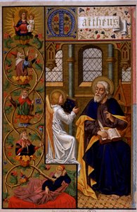 Sankt Matthäus schreibt das Evangelium. n.d 19. Jahrhundert
