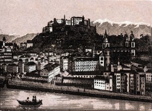 Salzkammergut Region, Österreich: Salzburg vom Kapuzinergarten. in „Die Welt illustriert 168 Ansichten“ Undatiert (spätes 19. Jahrhundert)