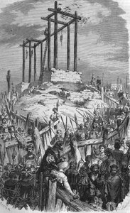 Samblancay starb, der 1527 gehängt wurde. von Unknown artist