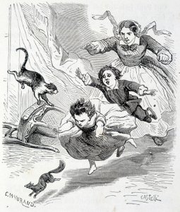 Sophie und das Eichhörnchen - in „Die Leiden der Sophie“ von der Gräfin von Ségur, Hachette