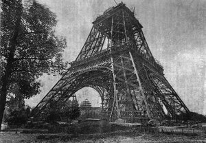 Zustand des Eiffelturms im Juli 1888 in „die Zeitung der Jugend“ von 1888. von Unknown artist