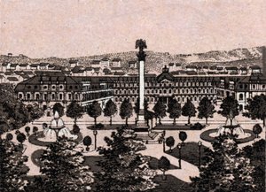 Stuttgart, Deutschland: Ansicht des Neuen Schlosses. in „Die Welt illustriert 168 Ansichten“ Undatiert (spätes 19. Jahrhundert) von Unknown artist