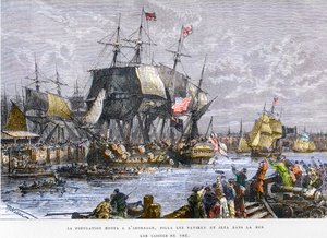 Die Boston Tea Party, 16. Dezember von Unknown artist