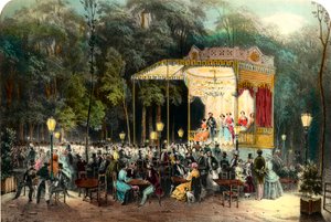 Das Café des Ambassadeurs auf den Champs-Élysées. Gravur von 1853