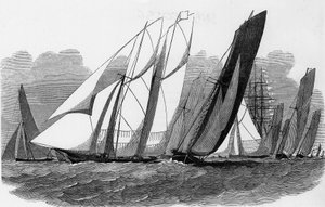 Die Regatten von Cowes: Yachten am Hyde Pass - Bibl. des arts deco von Unknown artist