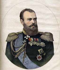 Der Kaiser (Zar) von Russland Alexander III. Gravur von 1891 von Unknown artist