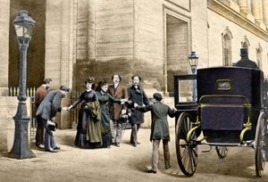 Die Kaiserin Eugenie geht am 4. September ins Exil aus Paris von Unknown artist