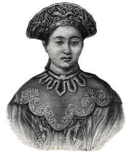 Die Kaiserin von Japan Haruko, Frau von Mikado Mutsuhito (1852-1912) - Gravur von 1892 von Unknown artist