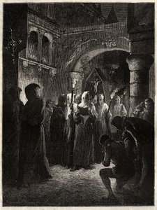 Der König von Frankreich Heinrich III. im weißen Büßergewand - Prozession der Bruderschaft, die vom König am 23.03.1585 eingesetzt wurde von Unknown artist