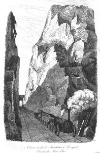 Die Eisenbahn von Liverpool nach Manchester: Der Graben von Mount Olive von Unknown artist