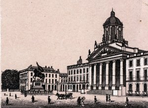 Der Königliche Platz in Brüssel, Belgien in „Die Welt illustriert 168 Ansichten“ ohne Datum (spätes 19. Jahrhundert)