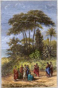 Die Schule des Pythagoras - Pythagoras unter seinen Schülern in Crotona (1879)