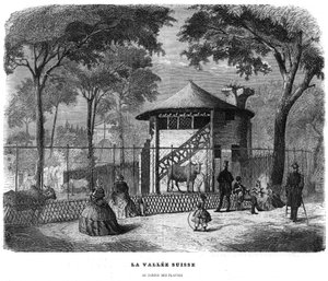 Das Schweizer Tal im Jardin des Plantes in Paris im Jahr 1858. von Unknown artist