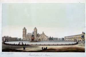 Der Zócalo: Der große Platz von Mexiko-Stadt. In „Das alte und moderne Kostüm“ von Unknown artist