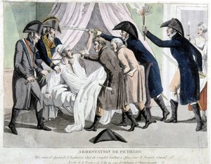 Die Verhaftung von Pichegru - Gravur von Unknown artist