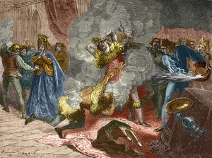 Der Ball der Wilden: König verkleidet sich und kettet sich an vier Höflinge von Unknown artist