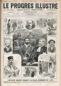 Der Fall Joseph Vacher „Hirtenmörder“ (1869-1898) vor dem Assisengericht von Ain - Titelblatt von „Der progressive-illustrierte“ vom 30. Oktober