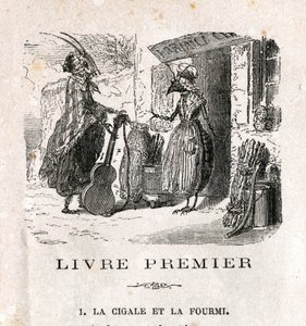 Die Grille und die Ameise. Fabel von La Fontaine
