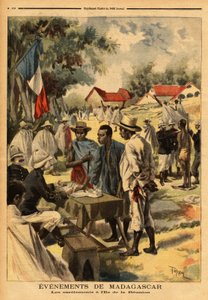 Die Spulen auf der Insel Réunion; zum ersten Mal seit ihrer Gründung wurde das Gesetz von 1889, das die Bewohner der Kolonien militärisch den Wehrpflichtigen der Metropole gleichstellt, angewendet, um die Truppen zu verstärken, die kämpfen würden.