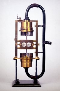 Die „Doppelsirene“ von Hermann Ludwig Ferdinand von Helmholtz (1821-1894), einem deutschen Physiker und Physiologen, der die Mechanismen des Hörens ausführlich untersuchte von Unknown artist