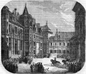 Das Haus von Jacques Coeur (ca. 1400-1456), der Silbertoner von König Karl VII. Gravur aus dem 19. Jahrhundert. von Unknown artist