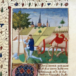 Der Ritter der Tafelrunde Gauvain, Neffe von König Artus, nahe einem Brunnen von Unknown artist