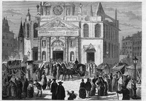Die Novene der Heiligen Genoveva in der Kirche Saint Etienne du Mont (Saint-Etienne-du-Mont) in Paris