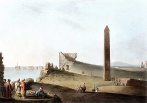 Die Obelisken von Alexandria, genannt Kleopatras Nadeln - in „Ansichten von Ägypten“ von Unknown artist