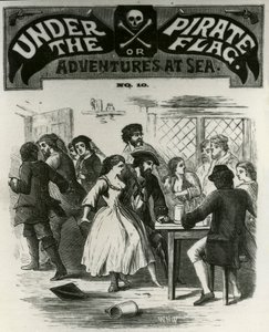 Die Piraten beim Feiern werden vom Geist von Gibbs erschreckt, Charles Gibbs, der Pirat von Rhode Island