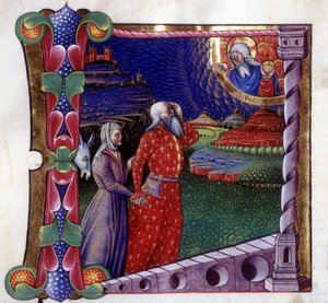 Das Opfer Noahs. Antiphonar des 15. Jahrhunderts. Biblioteca de Lodi