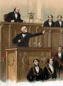 Es bleibt nur ein Fehler übrig, Adolphe Thiers (1797-1877) in den Gesetzgebenden Körper zu berufen, der die Ereignisse von 1870 vorhersagt, 3. Mai 1866 von Unknown artist