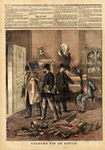 Diebe am Ende des Jahrhunderts, eine organisierte Bande, die sich als Untersuchungsrichter ausgibt, der Sicherheitschef und seine Agenten, brachen mit einem falschen Durchsuchungsbefehl beim Marquis de Panisse, rue Marceau, ein und nahmen Möbel, Gemälde un von Unknown artist